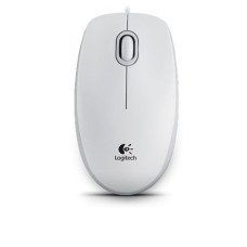 Mouse Logitech B100 OEM, 1000 dpi, 3 buttons, Ambidextrous, 90g, 1,8m, USB, White