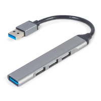 USB  3.0 Hub 4-port Output: 1*USB3.0; 3*USB2.0, Gembird "UHB-U3P1U2P3-02", Silver