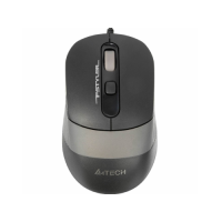 Mouse A4Tech FM10, 800-1600 dpi, 4 buttons, 108g, Ambidextrous, 4-Way Wheel, 1.5m, USB, Black/Grey